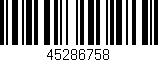 Código de barras (EAN, GTIN, SKU, ISBN): '45286758'
