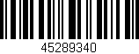 Código de barras (EAN, GTIN, SKU, ISBN): '45289340'