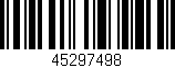 Código de barras (EAN, GTIN, SKU, ISBN): '45297498'