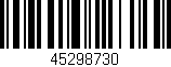 Código de barras (EAN, GTIN, SKU, ISBN): '45298730'