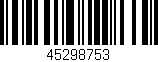 Código de barras (EAN, GTIN, SKU, ISBN): '45298753'