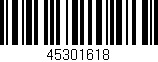 Código de barras (EAN, GTIN, SKU, ISBN): '45301618'