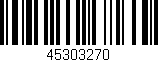 Código de barras (EAN, GTIN, SKU, ISBN): '45303270'
