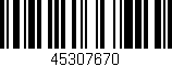 Código de barras (EAN, GTIN, SKU, ISBN): '45307670'