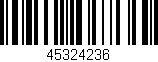 Código de barras (EAN, GTIN, SKU, ISBN): '45324236'