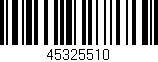 Código de barras (EAN, GTIN, SKU, ISBN): '45325510'