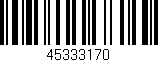 Código de barras (EAN, GTIN, SKU, ISBN): '45333170'