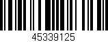 Código de barras (EAN, GTIN, SKU, ISBN): '45339125'