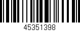Código de barras (EAN, GTIN, SKU, ISBN): '45351398'