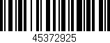 Código de barras (EAN, GTIN, SKU, ISBN): '45372925'