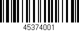 Código de barras (EAN, GTIN, SKU, ISBN): '45374001'