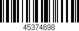 Código de barras (EAN, GTIN, SKU, ISBN): '45374698'