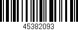 Código de barras (EAN, GTIN, SKU, ISBN): '45382093'