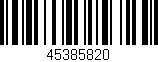 Código de barras (EAN, GTIN, SKU, ISBN): '45385820'