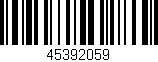 Código de barras (EAN, GTIN, SKU, ISBN): '45392059'
