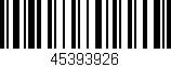 Código de barras (EAN, GTIN, SKU, ISBN): '45393926'