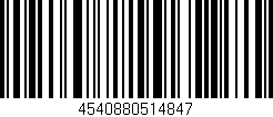 Código de barras (EAN, GTIN, SKU, ISBN): '4540880514847'