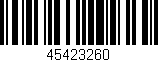 Código de barras (EAN, GTIN, SKU, ISBN): '45423260'