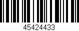 Código de barras (EAN, GTIN, SKU, ISBN): '45424433'