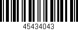 Código de barras (EAN, GTIN, SKU, ISBN): '45434043'