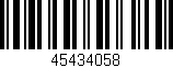 Código de barras (EAN, GTIN, SKU, ISBN): '45434058'