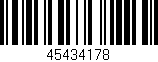 Código de barras (EAN, GTIN, SKU, ISBN): '45434178'