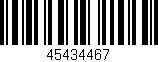 Código de barras (EAN, GTIN, SKU, ISBN): '45434467'