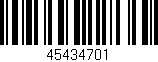Código de barras (EAN, GTIN, SKU, ISBN): '45434701'