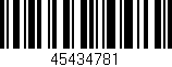 Código de barras (EAN, GTIN, SKU, ISBN): '45434781'