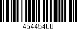 Código de barras (EAN, GTIN, SKU, ISBN): '45445400'