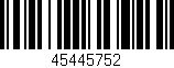 Código de barras (EAN, GTIN, SKU, ISBN): '45445752'