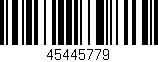Código de barras (EAN, GTIN, SKU, ISBN): '45445779'