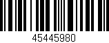 Código de barras (EAN, GTIN, SKU, ISBN): '45445980'