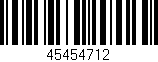 Código de barras (EAN, GTIN, SKU, ISBN): '45454712'