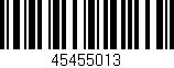Código de barras (EAN, GTIN, SKU, ISBN): '45455013'