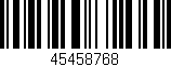 Código de barras (EAN, GTIN, SKU, ISBN): '45458768'
