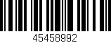 Código de barras (EAN, GTIN, SKU, ISBN): '45458992'