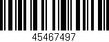 Código de barras (EAN, GTIN, SKU, ISBN): '45467497'