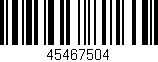 Código de barras (EAN, GTIN, SKU, ISBN): '45467504'