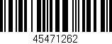 Código de barras (EAN, GTIN, SKU, ISBN): '45471262'