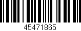 Código de barras (EAN, GTIN, SKU, ISBN): '45471865'