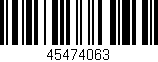 Código de barras (EAN, GTIN, SKU, ISBN): '45474063'