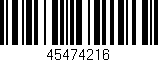 Código de barras (EAN, GTIN, SKU, ISBN): '45474216'