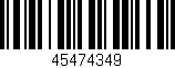 Código de barras (EAN, GTIN, SKU, ISBN): '45474349'