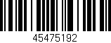 Código de barras (EAN, GTIN, SKU, ISBN): '45475192'