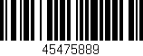 Código de barras (EAN, GTIN, SKU, ISBN): '45475889'