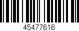 Código de barras (EAN, GTIN, SKU, ISBN): '45477616'