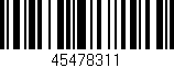 Código de barras (EAN, GTIN, SKU, ISBN): '45478311'