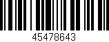 Código de barras (EAN, GTIN, SKU, ISBN): '45478643'
