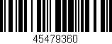 Código de barras (EAN, GTIN, SKU, ISBN): '45479360'
